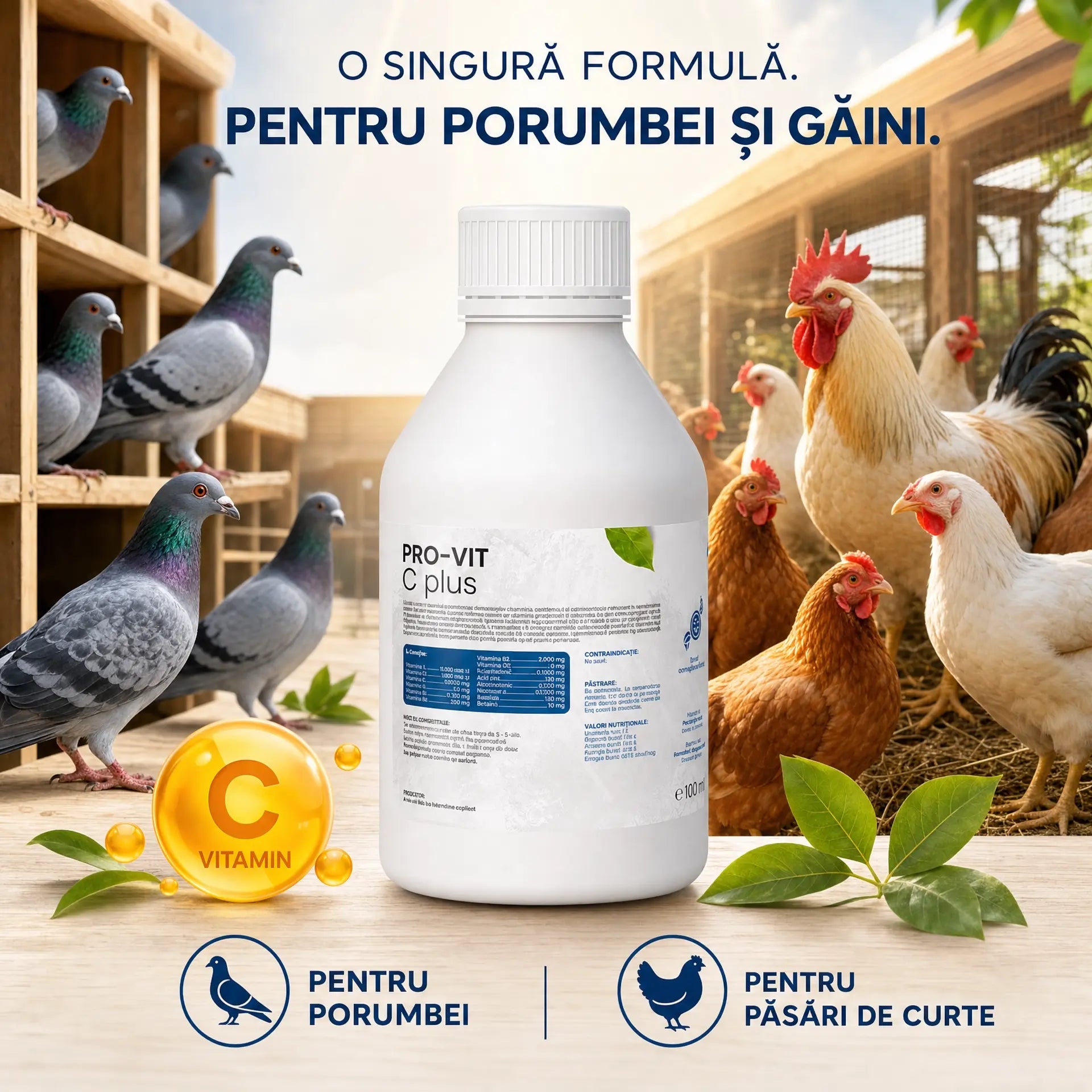 Aditiv Imunitar pentru Pasari de Curte si Porumbei 100ml