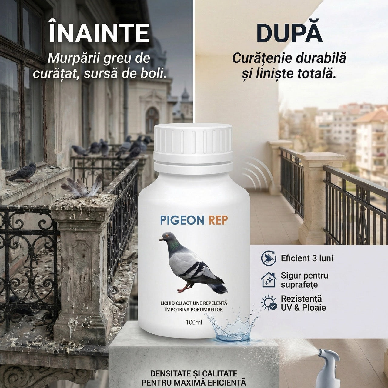 BirdProtect Solutie Sperietoare Lichida pentru Pasari 100ml