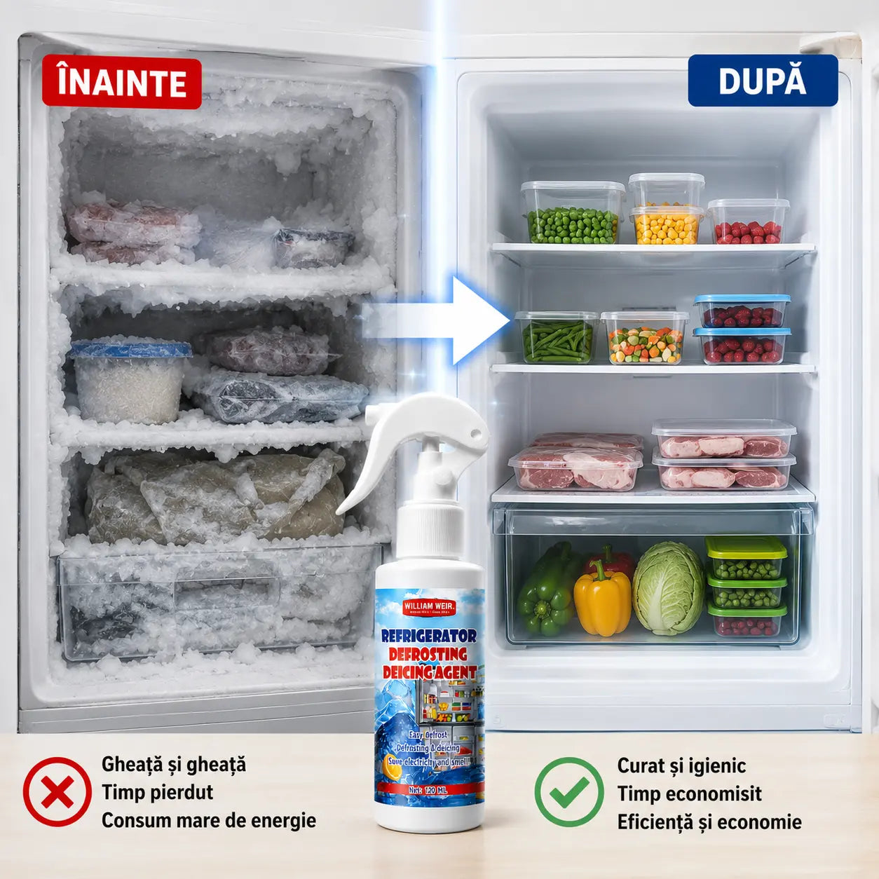 FrigoStop Spray pentru Dezghetarea Rapida a Congelatorului