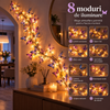 Ghirlanda Decorativa cu Fluturi, 36 LED 160cm 8 Moduri de Lumina