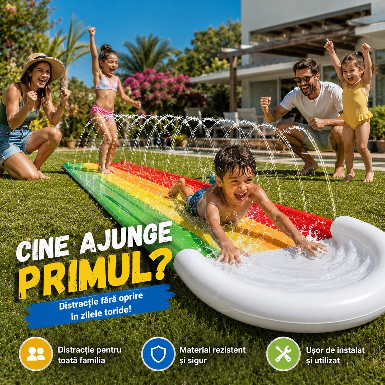 WaterJoy Tobogan Gonflabil cu Apă (465x80cm)