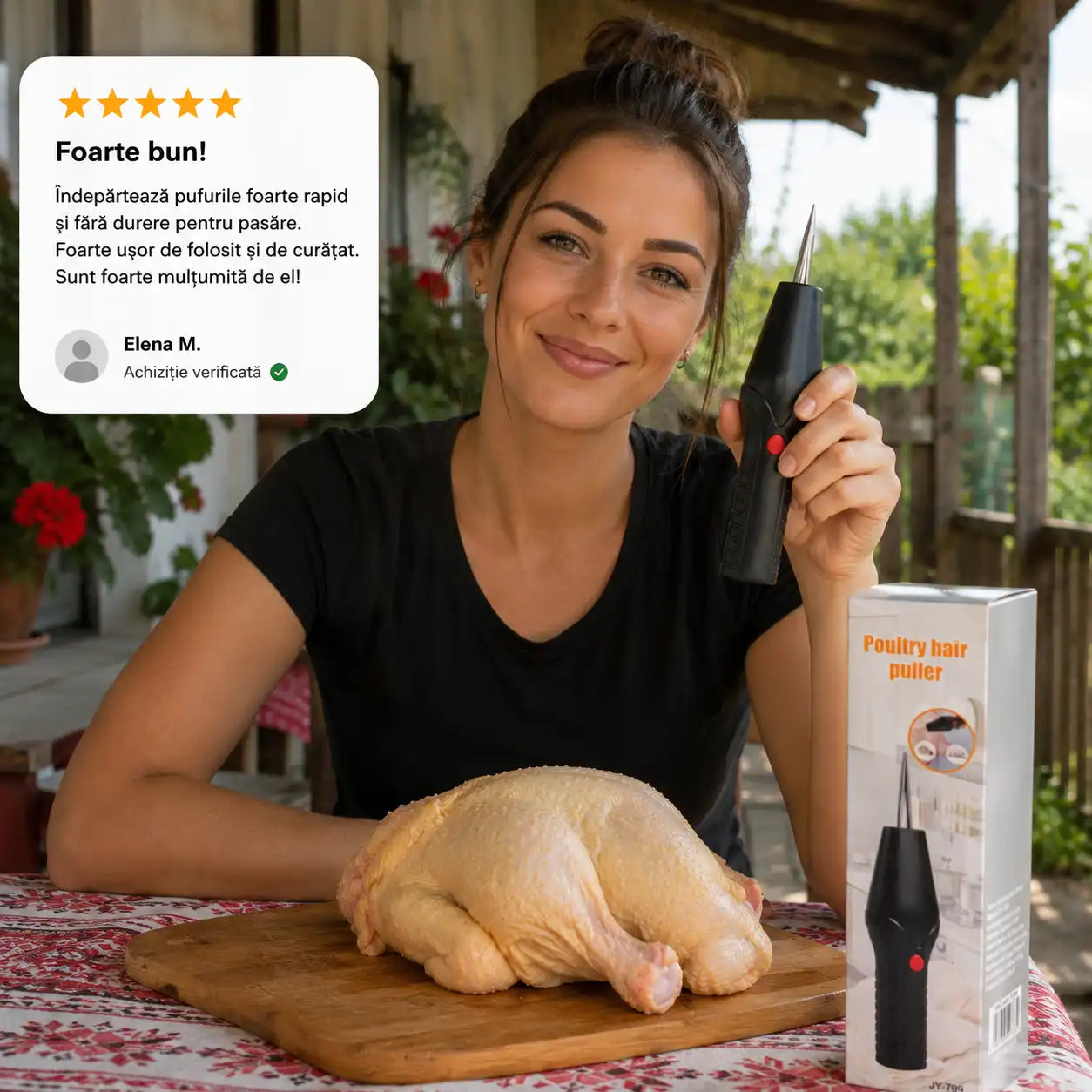 Smulgător Electric de Pene Păsări de Curte