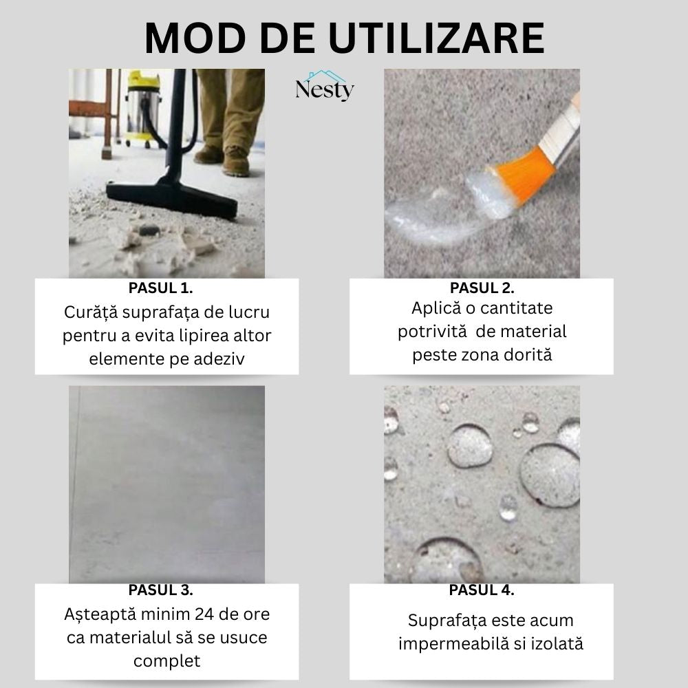 Adeziv Impermeabil Transparent Etansare, Rezistent la Apa, Sigiliu Anti-Scurgeri Invizibil 100g + Pensula Cadou